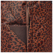 Roka Canfield B middelgrote rugzak van gerecycled canvas - Mini Leopard Brown