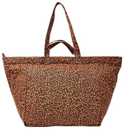 Roka Marylebone grote katoenen canvas oversized draagtas - Mini Luipaardbruin