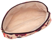 Elie Beaumont Serendipity Fluwelen Cosmetisch Etui - Koffie Geo Tulp Bruin