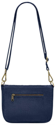 Hindbag Margault Schoudertas - Fluweel Marineblauw