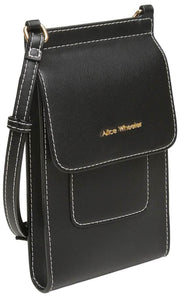 Alice Wheeler London Sloane Telefoon Crossbody Tas - Zwart