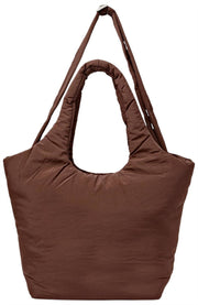 Roka Oxford Medium Taslon Schoudertas - Chocoladebruin