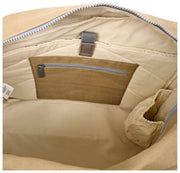 Roka Sloane middelgrote draagtas van katoenen canvas - Safari Beige