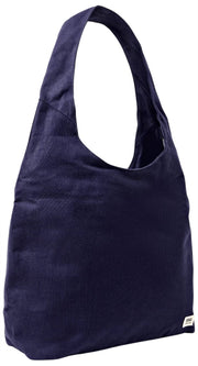 Roka Hoxton grote katoenen canvas schoudertas - marineblauw