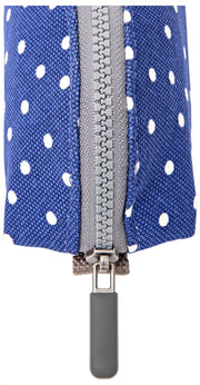 Roka Tate klein katoenen canvas tasje - Marineblauw Polka Dot