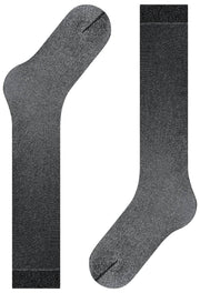 Falke Glitter 30 Denier Kniekousen - Zwart/Zilver