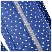 Roka Somerset grote babytas van katoenen canvas - Marineblauwe stip