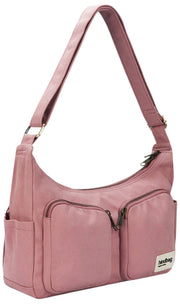 Hindbag Emile Multi Pocket Schoudertas - Blozend Roze