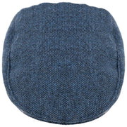 Dents Grafham visgraat tweed platte pet - Marine Navy