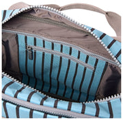 Roka Gatwick kleine plunjezak van gerecycled canvas - blauwe streep