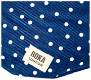 Roka Mill Hill katoenen canvas heuptasje - marineblauw met stippen