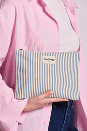 Hindbag Ema Medium Zakje met Rits - Blauwe Strepen