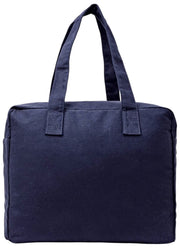 Roka Sloane middelgrote draagtas van katoenen canvas - marineblauw