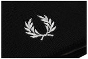 Fred Perry Klassieke Merino Wol Muts - Zwart/Sneeuwwit
