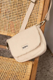 Hindbag Margault Teddy Schoudertas - Arctic White