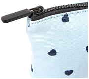 Roka Maida Vale klein katoenen canvas etui - hartprint blauw