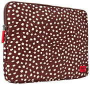 Roka Brick Lane laptoptas van gerecycled canvas - Bruine vlek