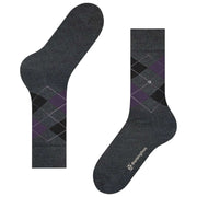 Burlington Edinburgh Sokken - Grijs/Zwart