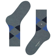 Burlington Dundee Sokken - Grijs/Blauw