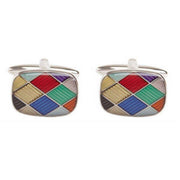 David Van Hagen Harlequin Cufflinks - Multi-colour