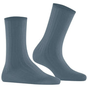 Falke katoenen ribsokken - Monumentblauw