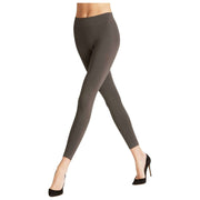 Naadloze legging van Falke katoen - carbongrijs