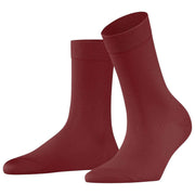 Falke Cotton Touch Sokken - Henna Rood