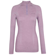 Falke wollen tech regular fit overhemd met rits en lange mouwen - licht lila
