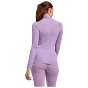 Falke wollen tech regular fit overhemd met rits en lange mouwen - licht lila