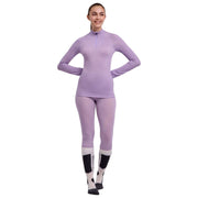 Falke wollen tech regular fit overhemd met rits en lange mouwen - licht lila