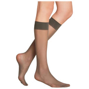 Falke Matt Deluxe 20 Denier Kniekousen - Carbongrijs