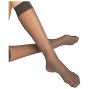 Falke Matt Deluxe 20 Denier Kniekousen - Carbongrijs