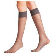 Falke Pure Matt 20 Denier Kniekousen - Carbongrijs