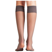 Falke Pure Matt 20 Denier Kniekousen - Carbongrijs