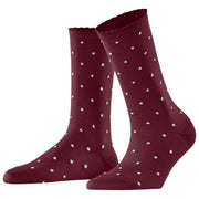 Falke Spike Dot Sokken - Wijnrood