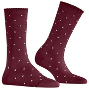Falke Spike Dot Sokken - Wijnrood