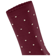 Falke Spike Dot Sokken - Wijnrood