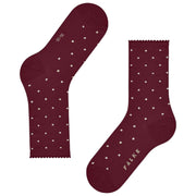 Falke Spike Dot Sokken - Wijnrood