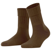 Falke Striggings Rib Boot Sokken - Cappuccino Bruin