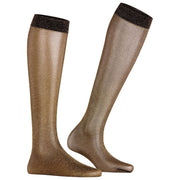 Falke Glitter 30 Denier Kniekousen - Zwart/Goud