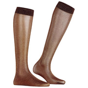 Falke Glitter 30 Denier Kniekousen - Barolo/Goud