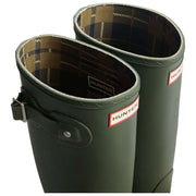 Hunter Original Tall Wellington Laarzen Met Tartan Gevoerd - Donker Olijfgroen