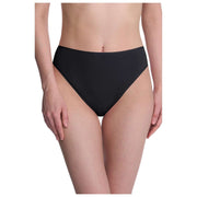 Natori Bliss blote katoenen slip met hoge snit - zwart