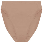 Natori Bliss Bare Cotton High Cut Slip - Buff Tan