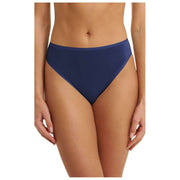 Natori Bliss Bare Cotton High Cut Slip - Donker Saffier Marine