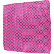 Knightsbridge Neckwear Floral Silk Pocket Square - Pink/Navy