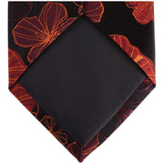 Knightsbridge Neckwear Kensington Floral Silk Tie - Black/Red