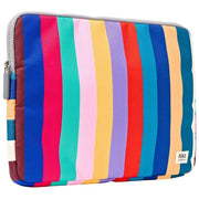Roka Brick Lane laptophoes van gerecycled canvas - brede strepen