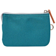 Roka Carnaby kleine portemonnee van gerecycled canvas - diep blauwgroen
