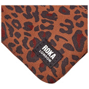 Roka Carnaby kleine portemonnee van gerecycled canvas - Mini Leopard Brown